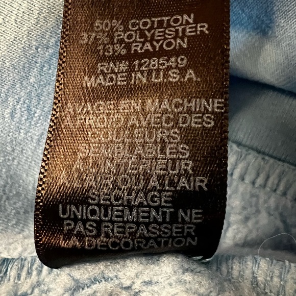 Aviator Nation Light Blue Sweatshirt with Pink Lightning Bolt Size Small - Picture 9 of 11